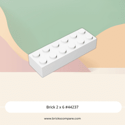 Brick 2 x 6 #44237 - 1-White