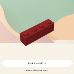 Brick 1 x 4 #3010 - 154-Dark Red