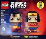 DECOOL / JiSi 6803 Brick Headz: Superman and Wonder Woman