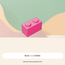 Brick 1 x 2 #3004 - 221-Dark Pink