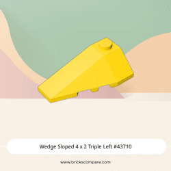 Wedge Sloped 4 x 2 Triple Left #43710 - 24-Yellow