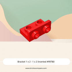 Bracket 1 x 2 - 1 x 2 Inverted #99780  - 21-Red