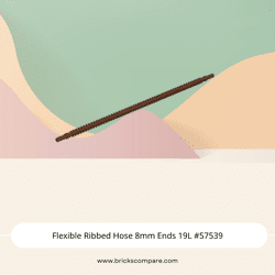 Flexible Ribbed Hose 8mm Ends 19L #57539   - 192-Reddish Brown