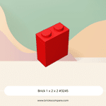 Brick 1 x 2 x 2 #3245 - 21-Red