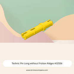 Technic Pin Long without Friction Ridges #32556 - 24-Yellow