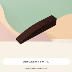 Brick Curved 6 x 1 #41762 - 308-Dark Brown