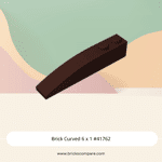 Brick Curved 6 x 1 #41762 - 308-Dark Brown