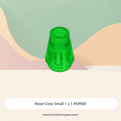 Nose Cone Small 1 x 1 #59900 - 48-Trans-Green