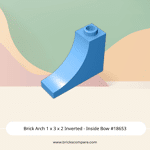 Brick Arch 1 x 3 x 2 Inverted - Inside Bow #18653  - 102-Medium Blue