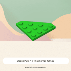 Wedge Plate 4 x 4 Cut Corner #30503 - 37-Bright Green