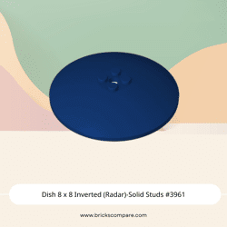 Dish 8 x 8 Inverted (Radar)-Solid Studs #3961 - 140-Dark Blue