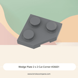 Wedge Plate 2 x 2 Cut Corner #26601  - 199-Dark Bluish Gray