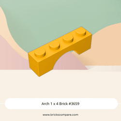 Arch 1 x 4 Brick #3659 - 191-Bright Light Orange