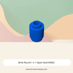 Brick Round 1 x 1 Open Stud #3062 - 23-Blue