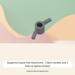 Equipment Spiral Pole Attachment - 2 Bent Handles and 3 Internal Splines #23422 - 199-Dark Bluish Gray
