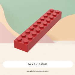 Brick 2 x 10 #3006 - 21-Red