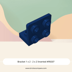 Bracket 1 x 2 - 2 x 2 Inverted #99207  - 140-Dark Blue