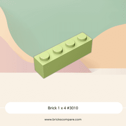 Brick 1 x 4 #3010 - 326-Yellowish Green