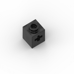 Technic Brick 1 x 1 with Axle Hole #73230 - 26-Black