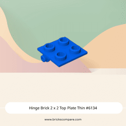 Hinge Brick 2 x 2 Top Plate Thin #6134  - 23-Blue