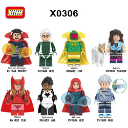 XINH X0306 Wanda Vision: 8 Types of Minifigures