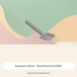 Equipment Shovel - Round Stem End #3837  - 315-Flat Silver