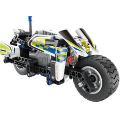 QIHUI 5806 Mechanical Master: Police Motorcycle Regressive Car