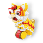 CACO 7866 Yellow Lion Dance Chinese Culture