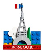 Lego 854011 Eiffel Tower Magnet Refrigerator Sticker