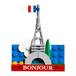 Lego 854011 Eiffel Tower Magnet Refrigerator Sticker