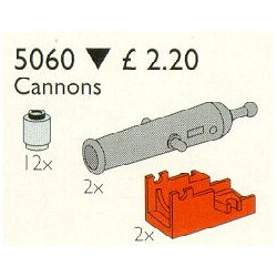 Lego 5060 2 pirate cannons and 12 shells