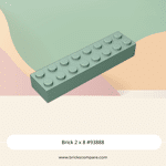 Brick 2 x 8 #93888 - 151-Sand Green