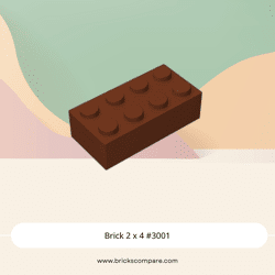 Brick 2 x 4 #3001 - 192-Reddish Brown