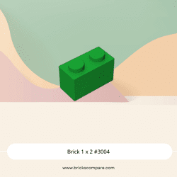 Brick 1 x 2 #3004 - 28-Green