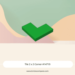 Tile 2 x 2 Corner #14719 - 28-Green