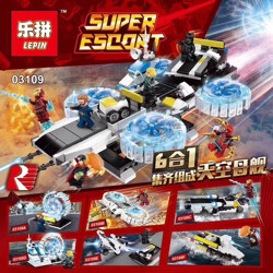 LEPIN 03109A Super Heroes Series: Sky MotherShip 6 in 1