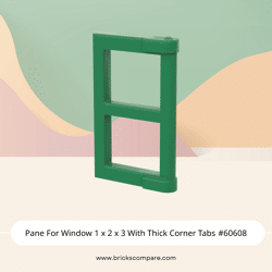 Pane For Window 1 x 2 x 3 With Thick Corner Tabs #60608 - 28-Green