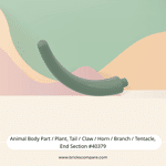 Animal Body Part / Plant, Tail / Claw / Horn / Branch / Tentacle, End Section #40379  - 151-Sand Green