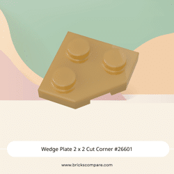 Wedge Plate 2 x 2 Cut Corner #26601  - 297-Pearl Gold