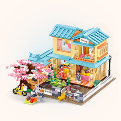 Sluban M38-B1017 Happiness Diary Spring Cherry Blossom Season: Japanese-style House