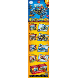 OBM 99555 Ninjago chariot 4 combined lightning spy war vehicle, cracking ground combat vehicle, phantom ice-breaking chariot, flame wind fighter