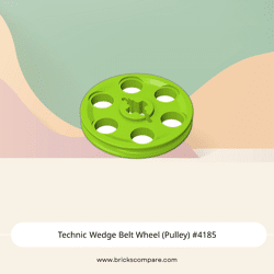 Technic Wedge Belt Wheel (Pulley) #4185 - 119-Lime