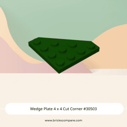 Wedge Plate 4 x 4 Cut Corner #30503 - 141-Dark Green