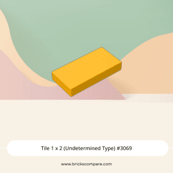 Tile 1 x 2 (Undetermined Type) #3069 - 191-Bright Light Orange