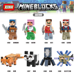 XINH 1592 8 minifigures: Minecraft