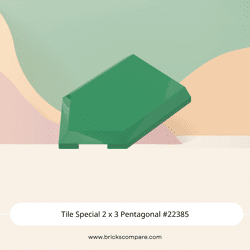 Tile Special 2 x 3 Pentagonal #22385  - 28-Green