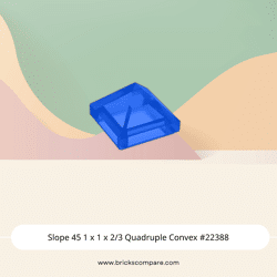 Slope 45 1 x 1 x 2/3 Quadruple Convex #22388 - 43-Trans-Dark Blue