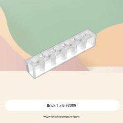 Brick 1 x 6 #3009 - 40-Trans-Clear