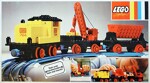 Lego 724 12v Diesel Locomotive with Crane Wagon and Tipper Wagon
