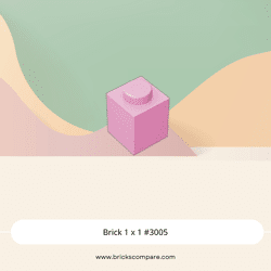 Brick 1 x 1 #3005 - 222-Bright Pink